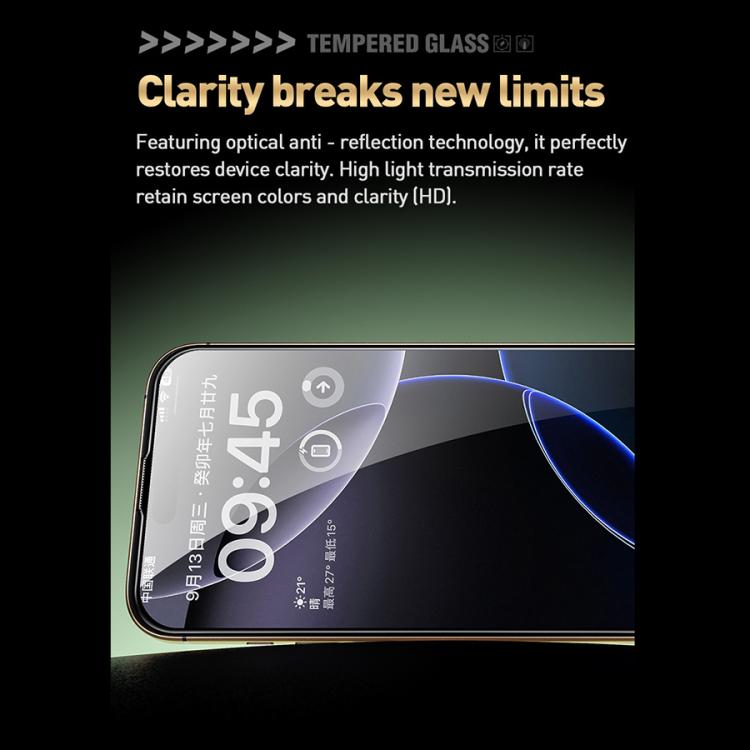 For iPhone 16 Plus / 15 Plus WK WTP-104 Jungle Series Kinkong Kyanite Ultra-hard 9D Curved Privacy Aluminum Glass Film by WK