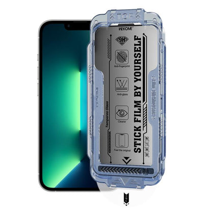 For iPhone 13 Pro Max / 14 Plus WK WTP-116 Easy Install 6D Curved Ultra-Fine Edge Privacy Tempered Glass Film by WK