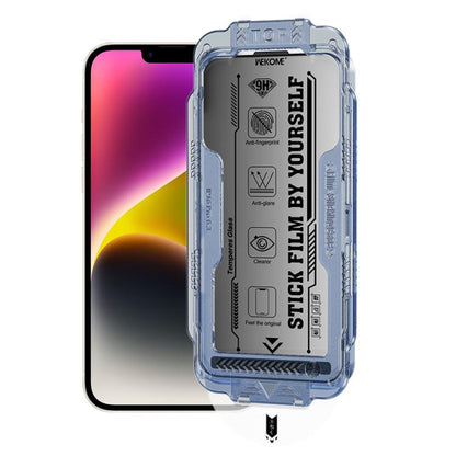 For iPhone 14 / 13 / 13 Pro WK WTP-116 Easy Install 6D Curved Ultra-Fine Edge Privacy Tempered Glass Film by WK