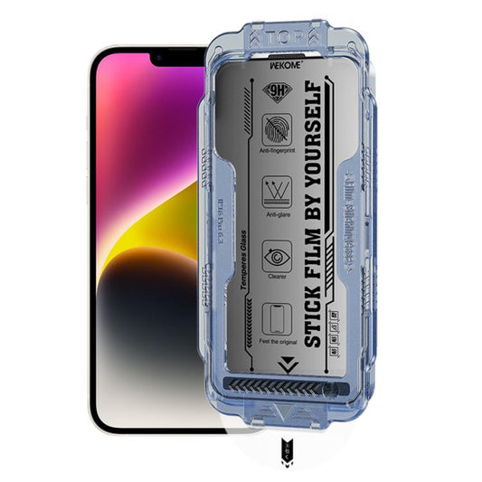 For iPhone 14 / 13 / 13 Pro WK WTP-116 Easy Install 6D Curved Ultra-Fine Edge Privacy Tempered Glass Film by WK