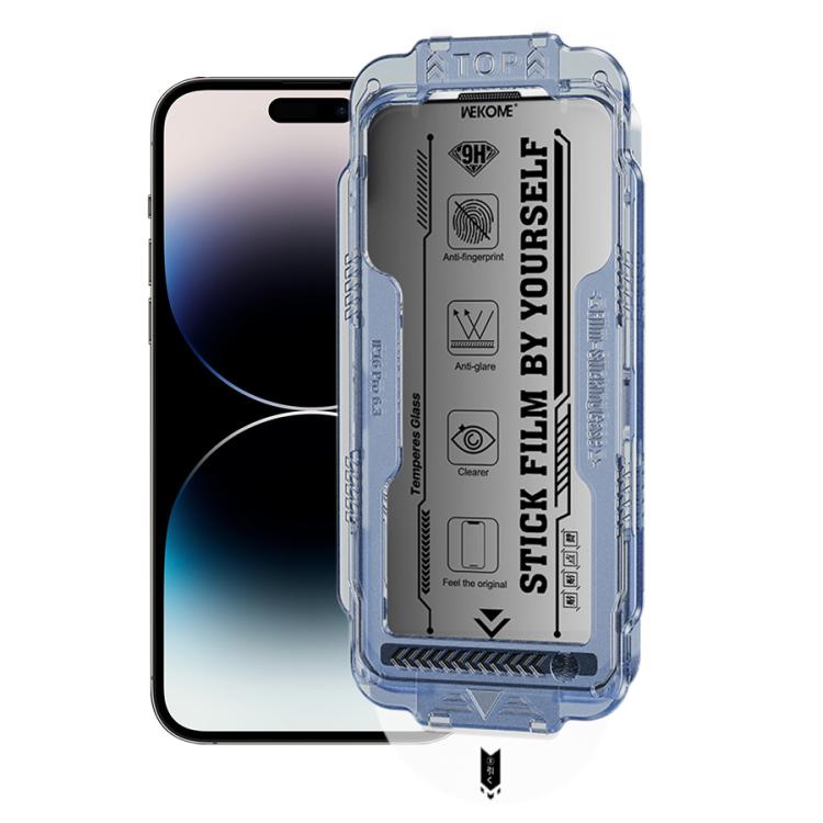 For iPhone 14 Pro Max WK WTP-116 Easy Install 6D Curved Ultra-Fine Edge Privacy Tempered Glass Film by WK