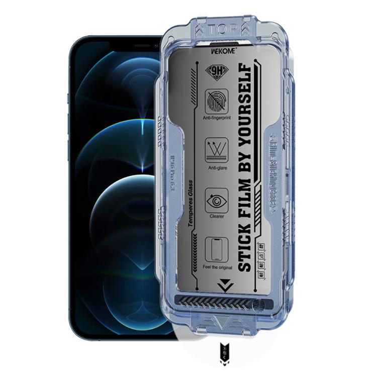 For iPhone 12 Pro Max WK WTP-116 Easy Install 6D Curved Ultra-Fine Edge Privacy Tempered Glass Film by WK