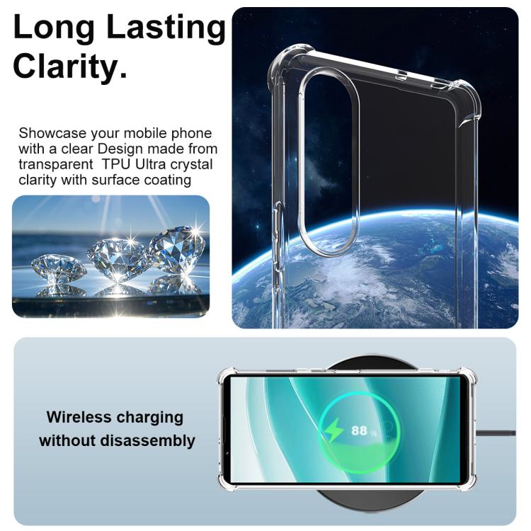 For Sony Xperia 1 VII imak Shockproof Airbag TPU Phone Case(Transparent) by imak