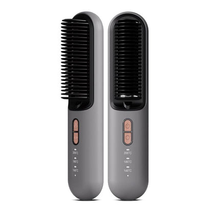 K-SKIN KD382B Negative Ion Hair Care Type-C Wireless Hair Straightening Comb(Grey) by K-SKIN