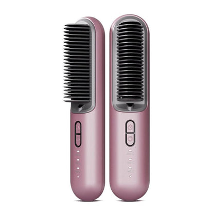 K-SKIN KD382S Negative Ion Hair Care Type-C Wireless Hair Straightening Comb(Purple) by K-SKIN