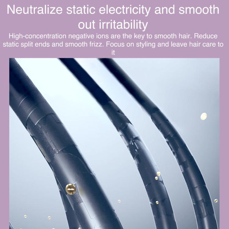 K-SKIN KD382S Negative Ion Hair Care Type-C Wireless Hair Straightening Comb(Purple) by K-SKIN