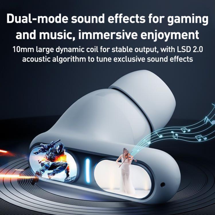 Langsdom TG12 ENC Noise Reduction Wireless Bluetooth Earphone(White) by Langsdom