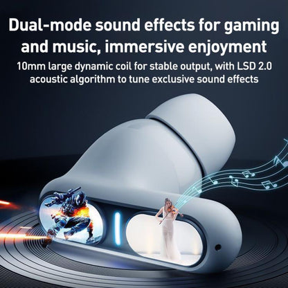 Langsdom TG12 ENC Noise Reduction Wireless Bluetooth Earphone(White) by Langsdom