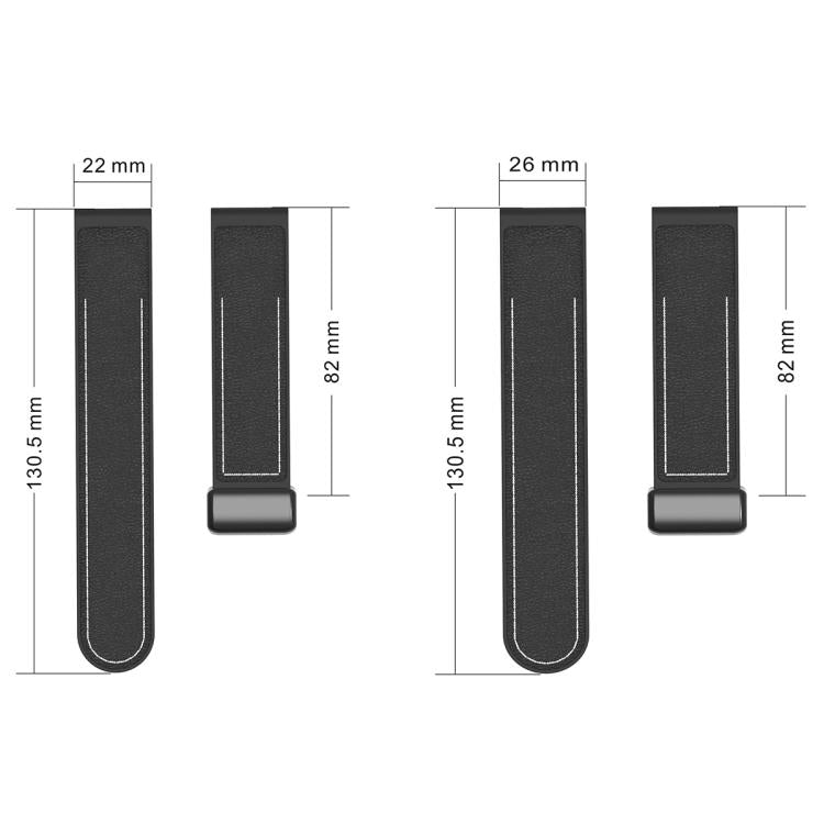 For Garmin 22mm Folding Magnetic Buckle Quick Release Silicone Watch Band(Black White) by bashfashion