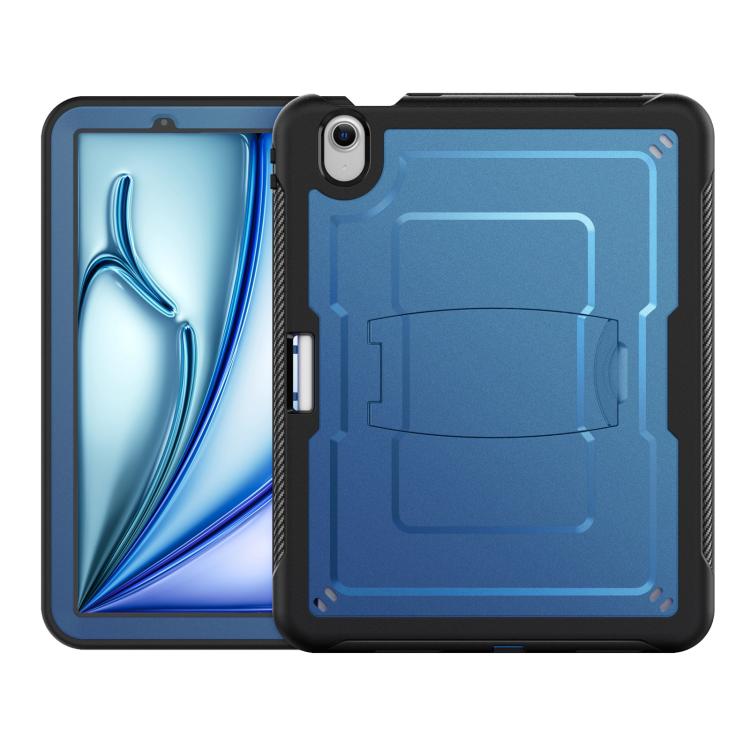 For iPad Air 11 2025 / 2024 Honeycomb Stand TPE Hydric PC Tablet Case(Navy Blue) by bashfashion