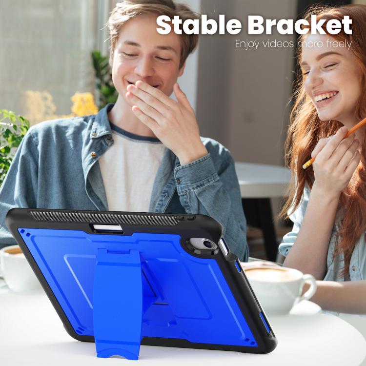 For iPad Air 11 2025 / 2024 Honeycomb Stand TPE Hydric PC Tablet Case(Blue) by bashfashion