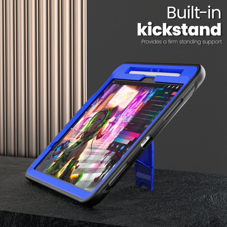 For iPad Air 11 2025 / 2024 Honeycomb Stand TPE Hydric PC Tablet Case(Blue) by bashfashion