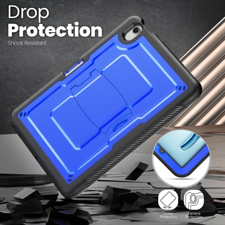 For iPad Air 11 2025 / 2024 Honeycomb Stand TPE Hydric PC Tablet Case(Blue) by bashfashion