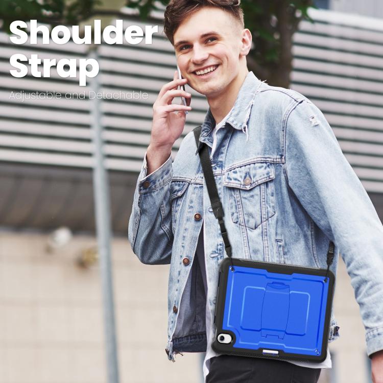 For iPad Air 11 2025 / 2024 Honeycomb Stand TPE Hydric PC Tablet Case(Blue) by bashfashion