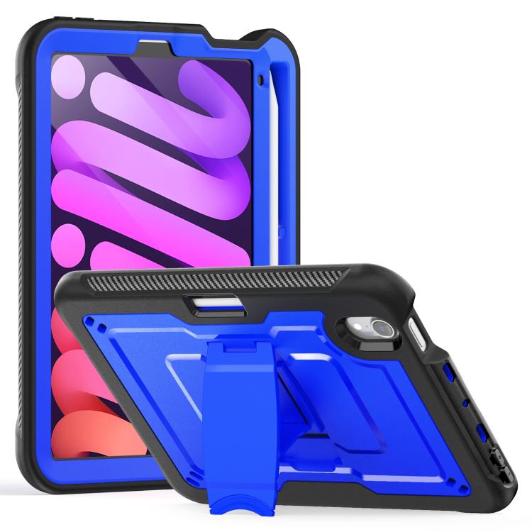 For iPad mini 2024 / mini 6 Honeycomb Stand TPE Hydric PC Tablet Case(Blue) by bashfashion