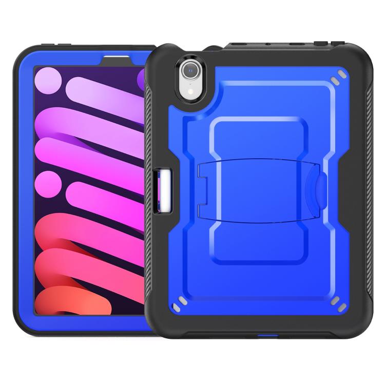 For iPad mini 2024 / mini 6 Honeycomb Stand TPE Hydric PC Tablet Case(Blue) by bashfashion