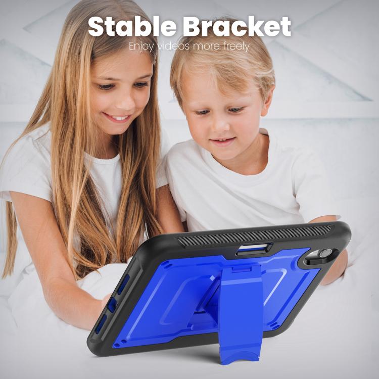For iPad mini 2024 / mini 6 Honeycomb Stand TPE Hydric PC Tablet Case(Blue) by bashfashion