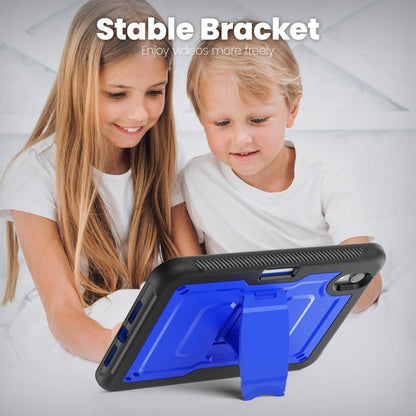 For iPad mini 2024 / mini 6 Honeycomb Stand TPE Hydric PC Tablet Case(Blue) by bashfashion