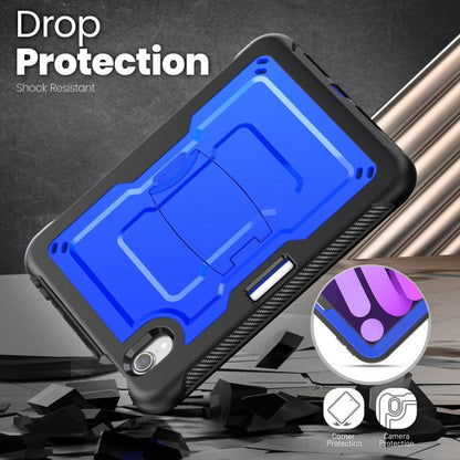 For iPad mini 2024 / mini 6 Honeycomb Stand TPE Hydric PC Tablet Case(Blue) by bashfashion