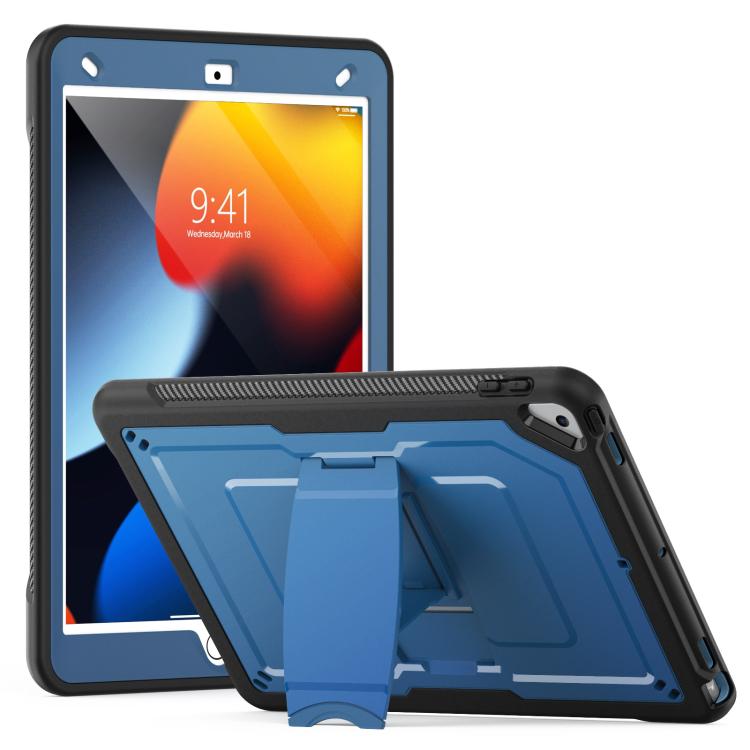 For iPad 10.2 2021 / 2020 / 10.5 2019 Honeycomb Stand TPE Hydric PC Tablet Case(Navy Blue) by bashfashion