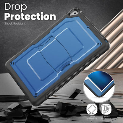 For iPad 10.2 2021 / 2020 / 10.5 2019 Honeycomb Stand TPE Hydric PC Tablet Case(Navy Blue) by bashfashion