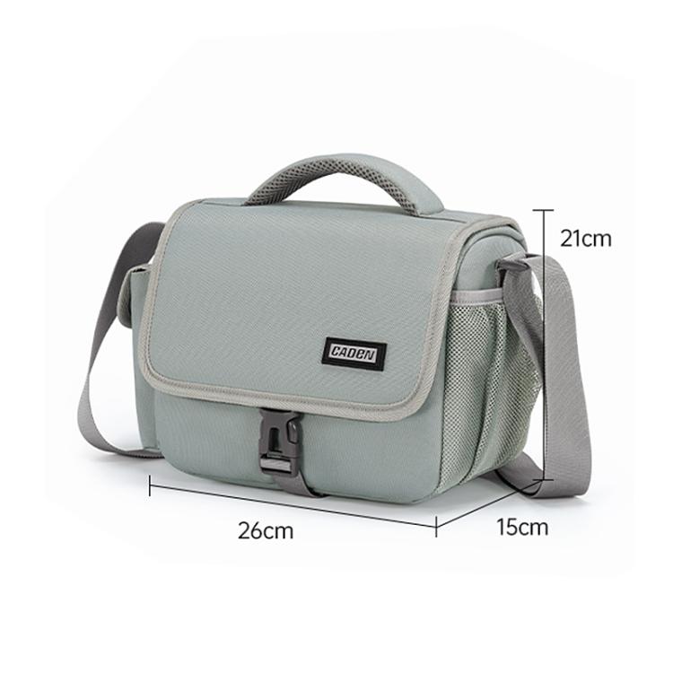 CADeN D27-1 Portable Digital Camera Bag with Strap, Size:26 x 21 x 15cm Grey by CADeN
