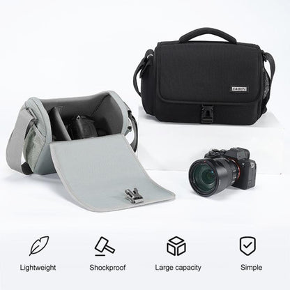 CADeN D27-1 Portable Digital Camera Bag with Strap, Size:26 x 21 x 15cm Grey by CADeN