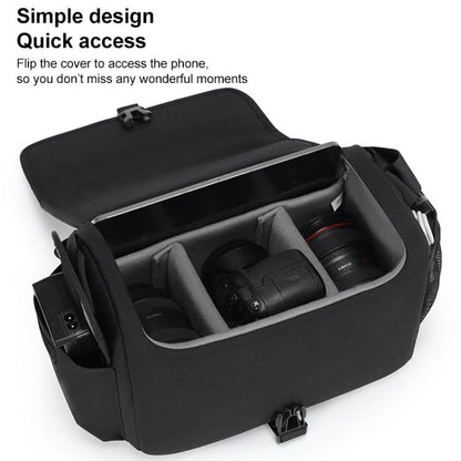 CADeN D27-1 Portable Digital Camera Bag with Strap, Size:26 x 21 x 15cm Grey by CADeN