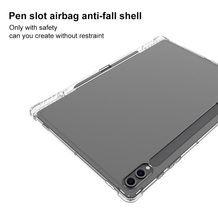 For Samsung Galaxy Tab S8+ / S7+ / S7 FE Highly Transparent TPU Full Thicken Corners Shockproof Protective Case with Pen Slot(Transparent) by bashfashion