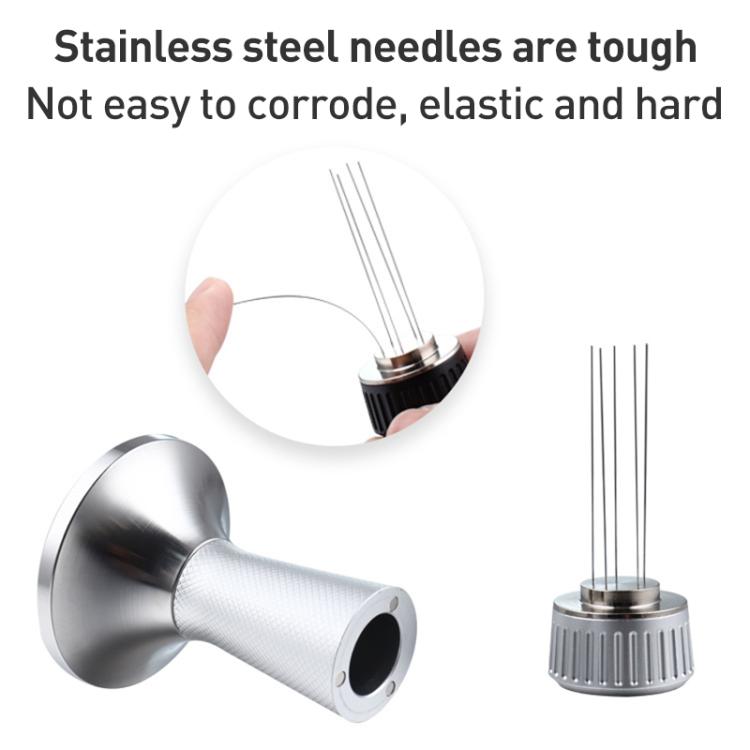 58.3mm Mesh Texture Coffee Powder Pressing Hammer Stainless Steel Cloth Powder(Black) by bashfashion