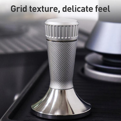 53.3mm Mesh Texture with Needle Coffee Powder Pressing Hammer Stainless Steel Cloth Powder(Silver) by bashfashion