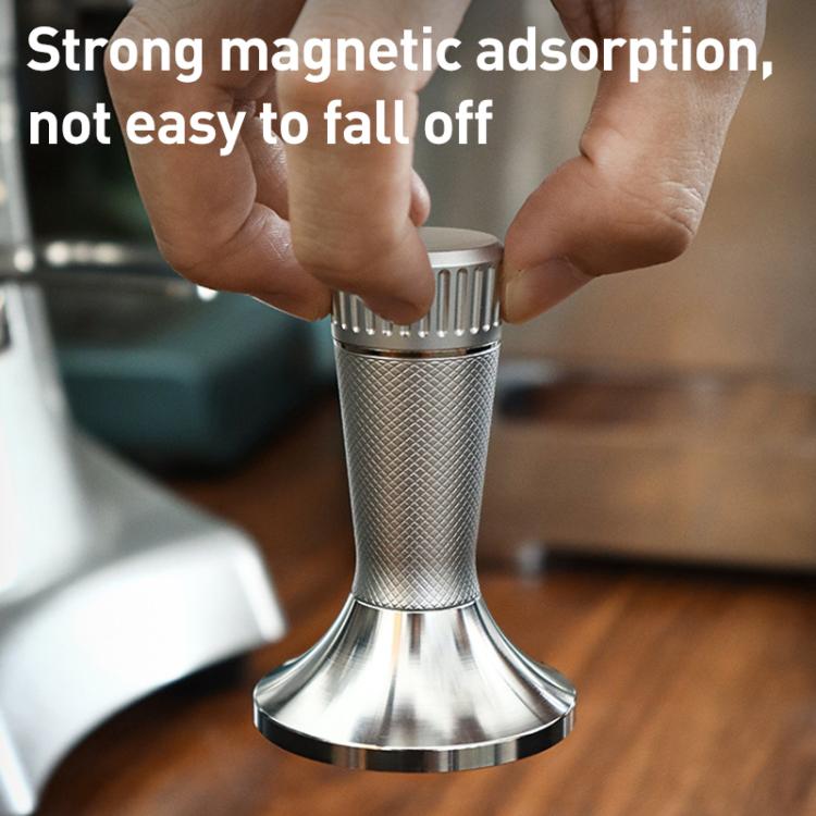 53.3mm Mesh Texture Coffee Powder Pressing Hammer Stainless Steel Cloth Powder(Black) by bashfashion