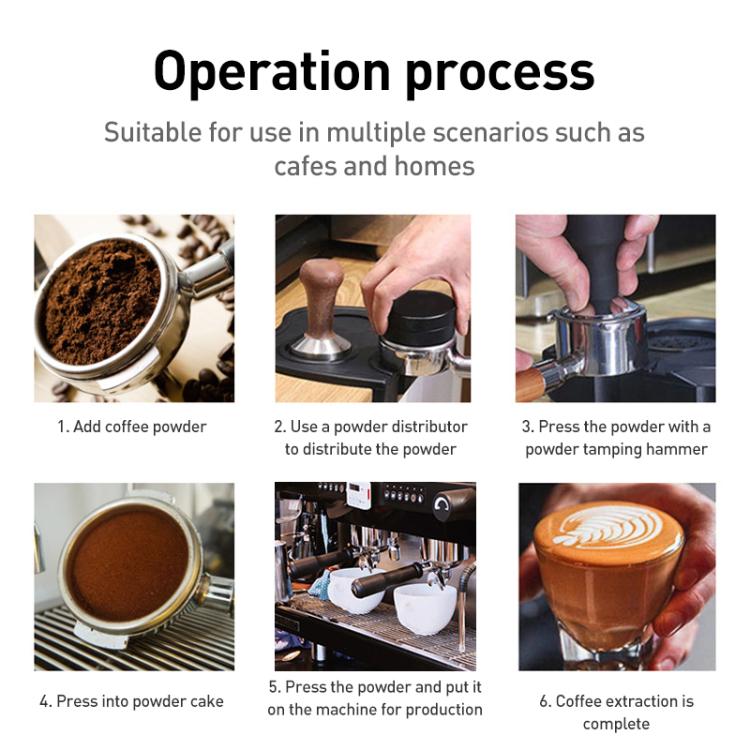 Stainless Steel Coffee Powder Hammer Pressure Powder Tampon, Size:58mm Silver by bashfashion