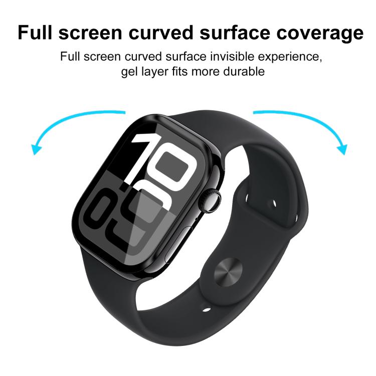 For Apple Watch Series 11 / 10 46mm 2pcs xDfind Curved 3D Composite Material Soft Film Screen Protector by xDfind