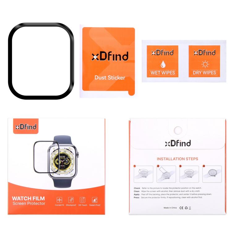 For Apple Watch Series 11 / 10 46mm 2pcs xDfind Curved 3D Composite Material Soft Film Screen Protector by xDfind