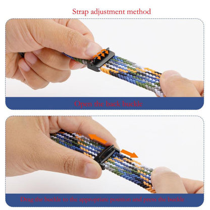 For Apple Watch 46mm / 49mm / 45mm / 44mm xDfind Magnetic Buckle Loop Woven Watch Band(Rainbow) by xDfind