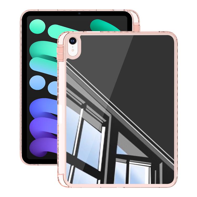 For iPad 2025 / 2022 Mirror Acrylic Single Back Tablet Case with Pen Slot(Pink) by bashfashion