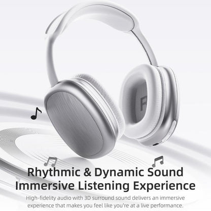 ROCK O5 Head-mounted Bluetooth 5.3 Wireless Headphones(Silver) by ROCK