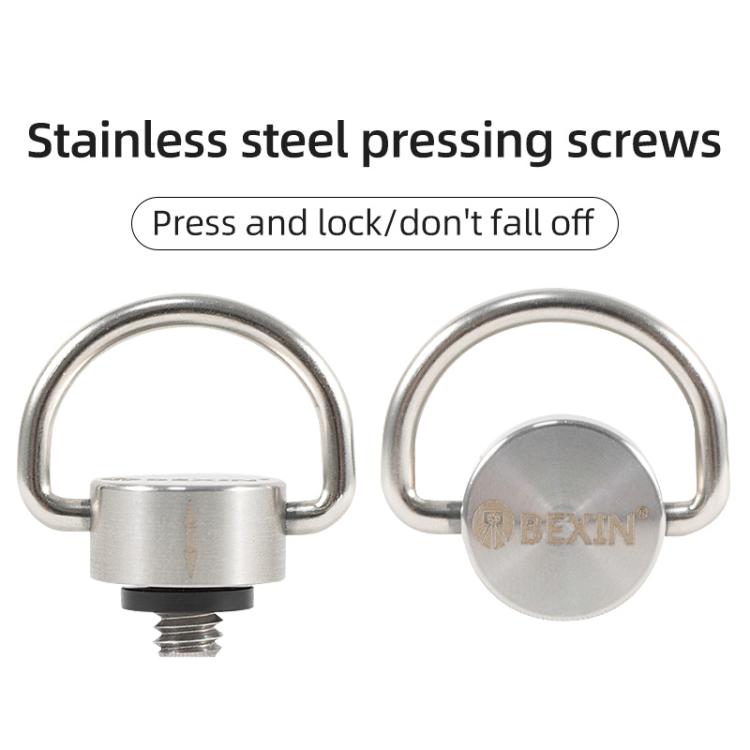 BEXIN LS020 Quick Release Plate Screws 1/4 inch C-Ring Adapter Mount Screws(Steel Color) by BEXIN