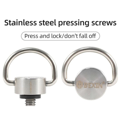 BEXIN LS020 Quick Release Plate Screws 1/4 inch C-Ring Adapter Mount Screws(Steel Color) by BEXIN