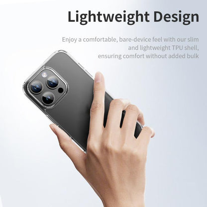 For iPhone 16 ROCK Pure Series Clear PC Hybrid TPU Phone Case(Transparent) by ROCK