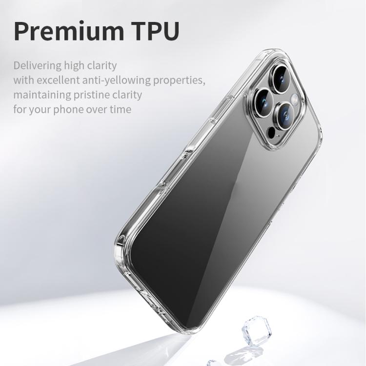 For iPhone 16 ROCK Pure Series Clear PC Hybrid TPU Phone Case(Transparent) by ROCK