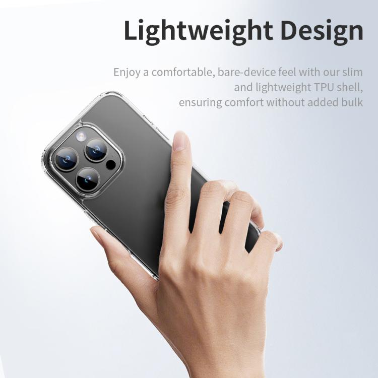 For iPhone 16 Plus ROCK Pure Series Clear PC Hybrid TPU Phone Case(Transparent) by ROCK