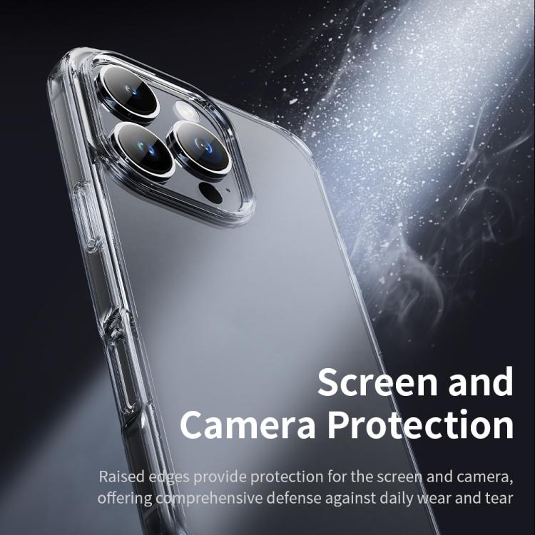 For iPhone 16 Pro ROCK Pure Series Clear PC Hybrid TPU Phone Case(Transparent) by ROCK