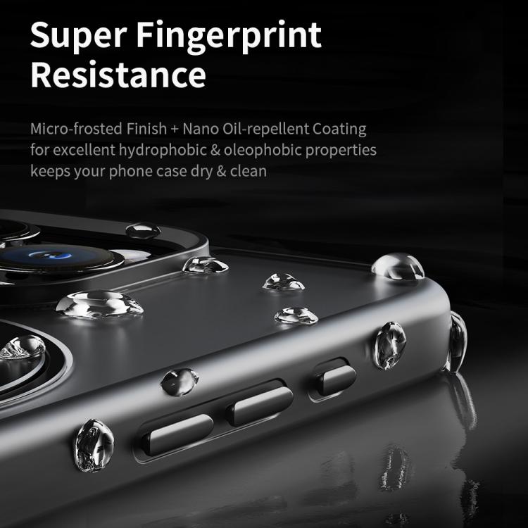 For iPhone 16 Pro Max ROCK YouDun Series Skin Feel Rotating MagSafe Holder PC Hybrid TPU Phone Case(Grey) by ROCK