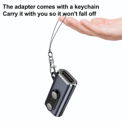 Smart Watch / Bone Conduction Earphone USB-C / Type-C Interface Adapter Converter, Type:2 Pin 2.8mm(Black) by bashfashion