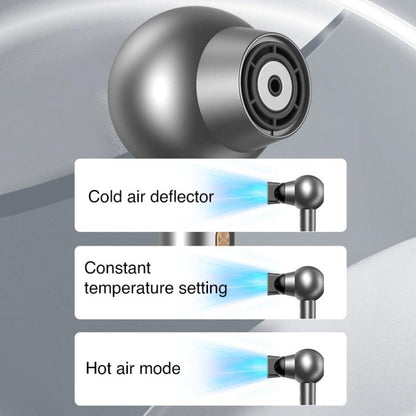 WG-F01 LED Digital Display Smart Frequency Conversion Negative Ion High Speed Hair Dryer, EU Plug(Gray) by bashfashion