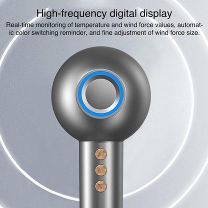 WG-F01 LED Digital Display Smart Frequency Conversion Negative Ion High Speed Hair Dryer, EU Plug(Gray) by bashfashion