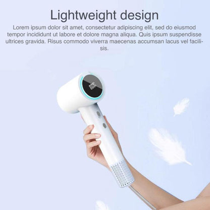 WG-F02 LED Digital Display High Speed Negative Ion Hair Dryer, UK Plug(White) by bashfashion