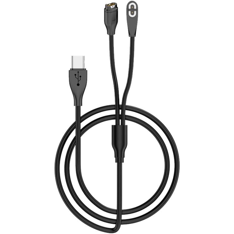 2 in 1 Earphone & Smart Watch Charging Adapter Cable for Shokz & Garmin, Interface:Type-C by bashfashion